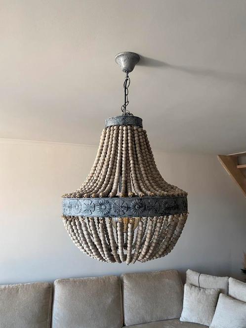 Kralen Hanglamp XL incl. lichtbron - 51cm doorsnede, Huis en Inrichting, Lampen | Kroonluchters, Zo goed als nieuw, Metaal, Ophalen of Verzenden
