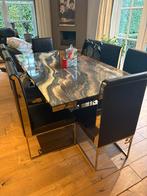 Natuurstenen Eettafel 220x120, Huis en Inrichting, Tafels | Eettafels, Ophalen, Overige materialen, Gebruikt, 100 tot 150 cm