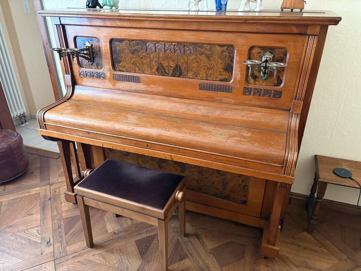 Antieke Irmler Piano - Prachtig Instrument!, Muziek en Instrumenten, Piano's, Gebruikt, Piano, Bruin, Ophalen