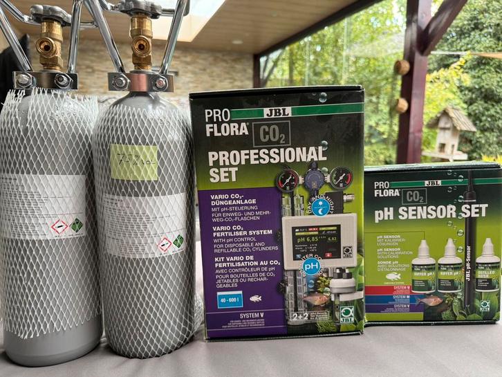 Complete CO2 Proflora set(JBL) voor 40-600liter, Dieren en Toebehoren, Vissen | Aquaria en Toebehoren, Filter of Co2, Ophalen