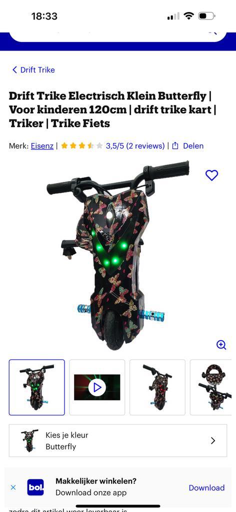Moovway Elektrische Drift Trike Kart, Kinderen en Baby's, Speelgoed | Buiten | Accuvoertuigen, Zo goed als nieuw, Ophalen of Verzenden
