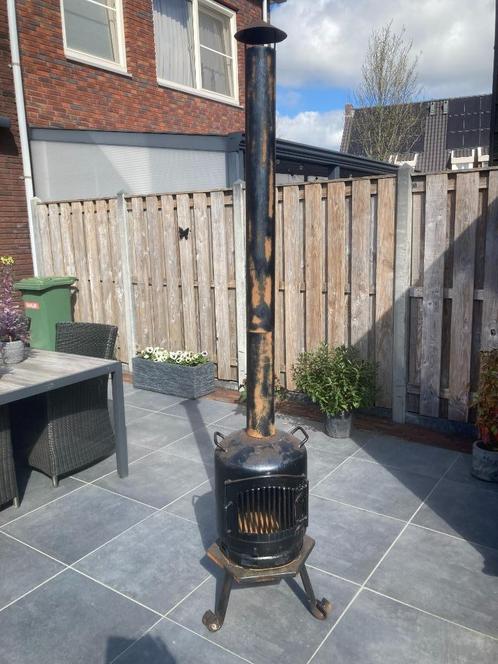 Ijzeren terraskachel, ongebruikt, Tuin en Terras, Tuinhaarden, Zo goed als nieuw, Ophalen