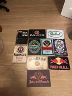 Metalen plaatjes, alcohol merk gerelateerd 10 stuks, Huis en Inrichting, Barren, Ophalen of Verzenden, Nieuw