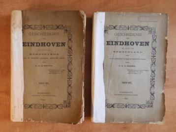Houben, Geschiedenis v. Eindhoven, 1890, origineel, 2 banden beschikbaar voor biedingen