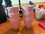 6 roze espresso kopjes, Ophalen, Zo goed als nieuw, Overige stijlen, Kop(pen) en/of Schotel(s)
