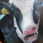 Groot/Op Canvas/Koe/Cow/Schilderij/painting, Antiek en Kunst, Kunst | Schilderijen | Modern, Ophalen of Verzenden