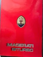 Folder van Maserati Biturbo, ca. 1982, Ophalen of Verzenden, Nieuw, Overige merken