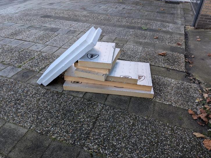 pir isoliatie platen en polystyreen platen, Doe-het-zelf en Verbouw, Isolatie en Afdichting, Gebruikt, Hardschuim (Pir), 4 tot 8 cm