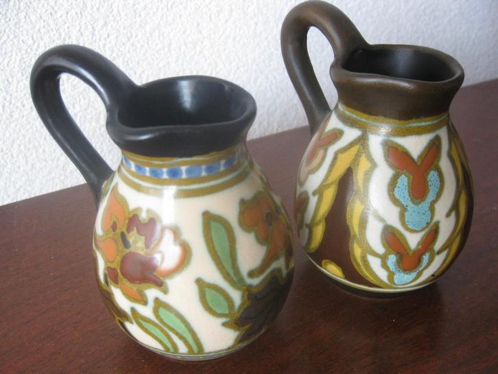 Stel mooie keramiek kannetjes van Plazuid., Antiek en Kunst, Antiek | Keramiek en Aardewerk, Ophalen of Verzenden