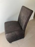 6 eetkamerstoelen op wieltjes, Ophalen, Zo goed als nieuw, Grijs, Stof