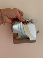 Vintage Toiletrolhouder Chroom/Porselein, Huis en Inrichting, Ophalen, Minder dan 50 cm, Overige typen, Zo goed als nieuw