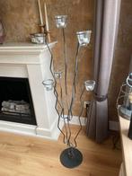 Metalen Waxinelichthouder - 7 Lichtjes, Ophalen, Gebruikt, 50 tot 75 cm, Metaal