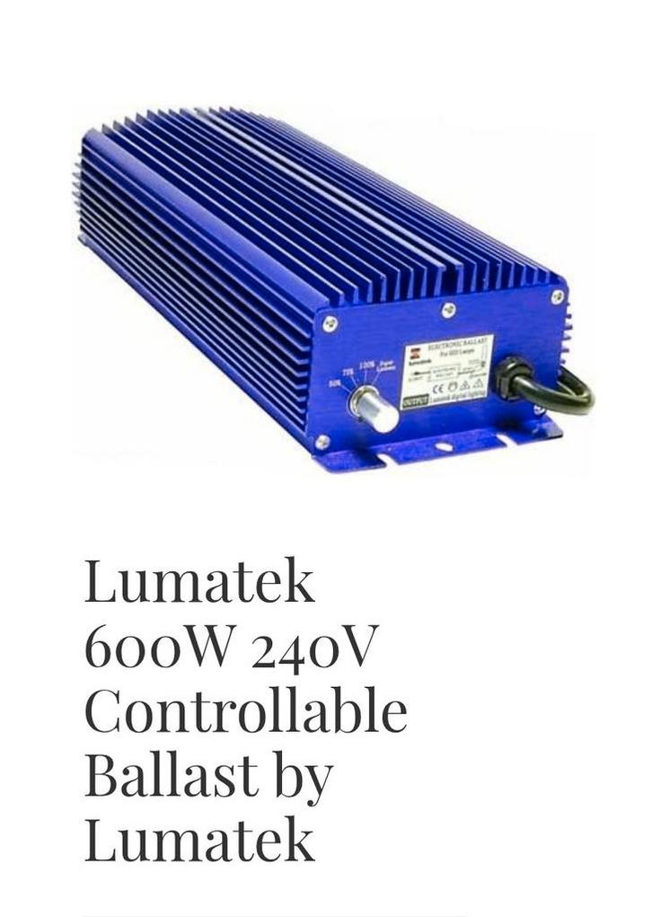 6x Lumatek LK6240 600W Elektronische Ballast. ZGAN., Tuin en Terras, Kweekspullen, Nieuw, Kweeklamp, Ophalen of Verzenden