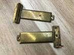 2 kleine antieke koperen scharnieren, Ophalen of Verzenden