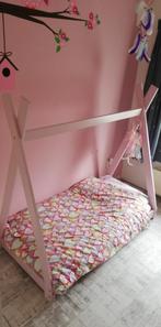 Roze tipi vloerbedje 70x140 cm, Ophalen, Zo goed als nieuw, 140 tot 160 cm, 70 tot 85 cm