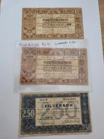 3x zilverbon 1938 2x 1,- 1x 2,50, Ophalen of Verzenden