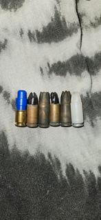 9mm oefen hulzen o.a. verf patroon,dummy,oefenpatroon., Verzamelen, Militaria | Algemeen, Overige gebieden, Landmacht, Ophalen