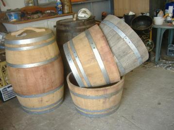  bloembakken van wijnvaten v.a. € 65,00, zie omsch beschikbaar voor biedingen