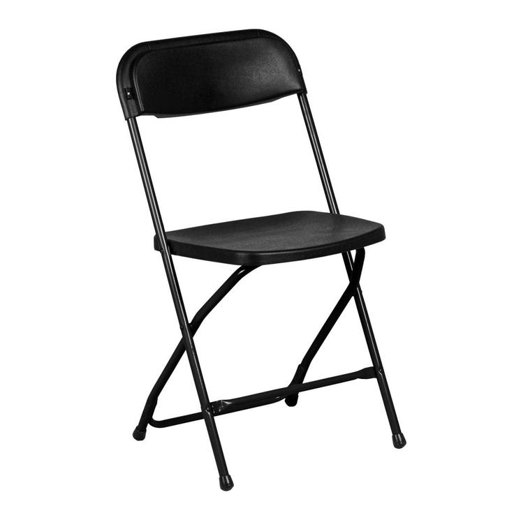 Klapstoel Titan - geheel Zwart (nieuw), Huis en Inrichting, Stoelen, Nieuw, Zwart, Ophalen of Verzenden