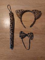 Luipaard Kostuum Set - Oortjes, Staart, Vlinderdas, Ophalen, Zo goed als nieuw, Jongen of Meisje