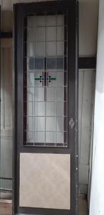 Twee antieke glas-in-lood deuren, Doe-het-zelf en Verbouw, Deuren en Horren, Ophalen, Gebruikt, Minder dan 80 cm, 215 cm of meer