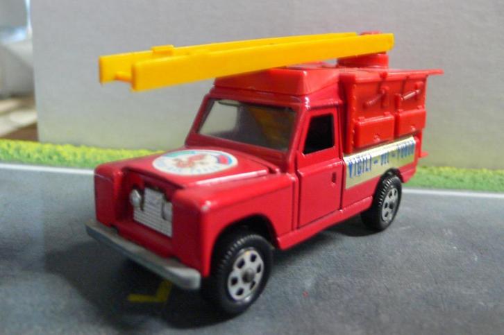 land rover  vigili del fuoco-mebetoys-ladder incompleet 1/43, Hobby en Vrije tijd, Modelauto's | 1:43, Gebruikt, Auto, Overige merken