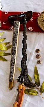 Keris Sengkelat 13 Luk Pamor Blarak Ngirid Ebbenhout KGU47, Verzenden