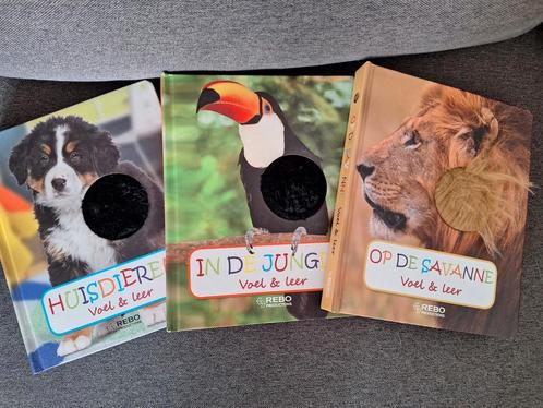 3 Leer- en voelboekjes, Boeken, Kinderboeken | Baby's en Peuters, Zo goed als nieuw, 2 tot 3 jaar, Uitklap-, Voel- of Ontdekboek