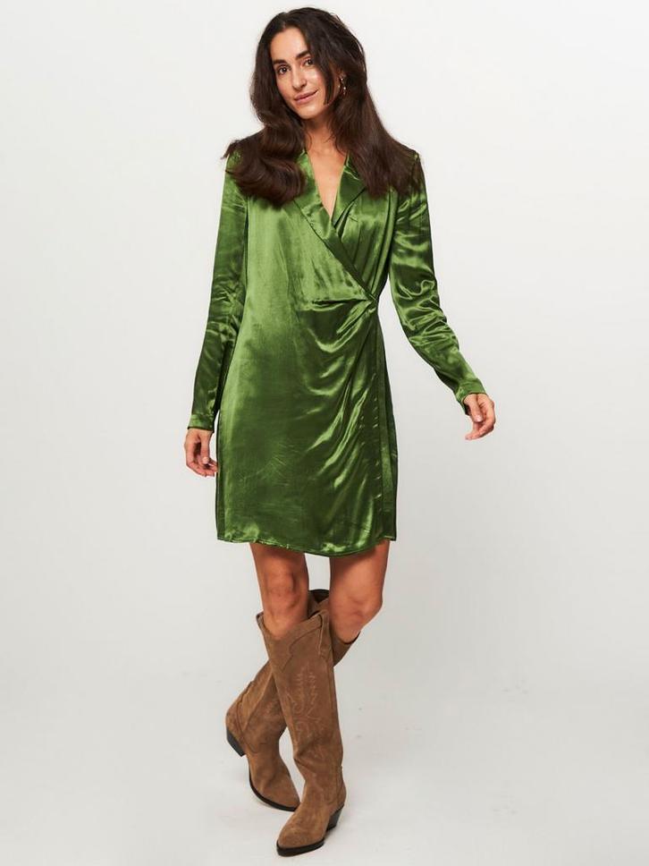 Mooie jurk Copenhagen Muse groen L zgan, Kleding | Dames, Jurken, Zo goed als nieuw, Maat 38/40 (M), Groen, Knielengte, Ophalen of Verzenden