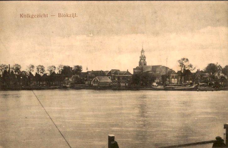 Blokzijl - Kolkgezicht, Verzamelen, Ansichtkaarten | Nederland, Ongelopen, Overijssel, Voor 1920, Ophalen of Verzenden