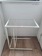 Laptop tafel Ikea VITTSJÖ Wit, Huis en Inrichting, Tafels | Bijzettafels, Ophalen, Zo goed als nieuw, Rechthoekig, Glas
