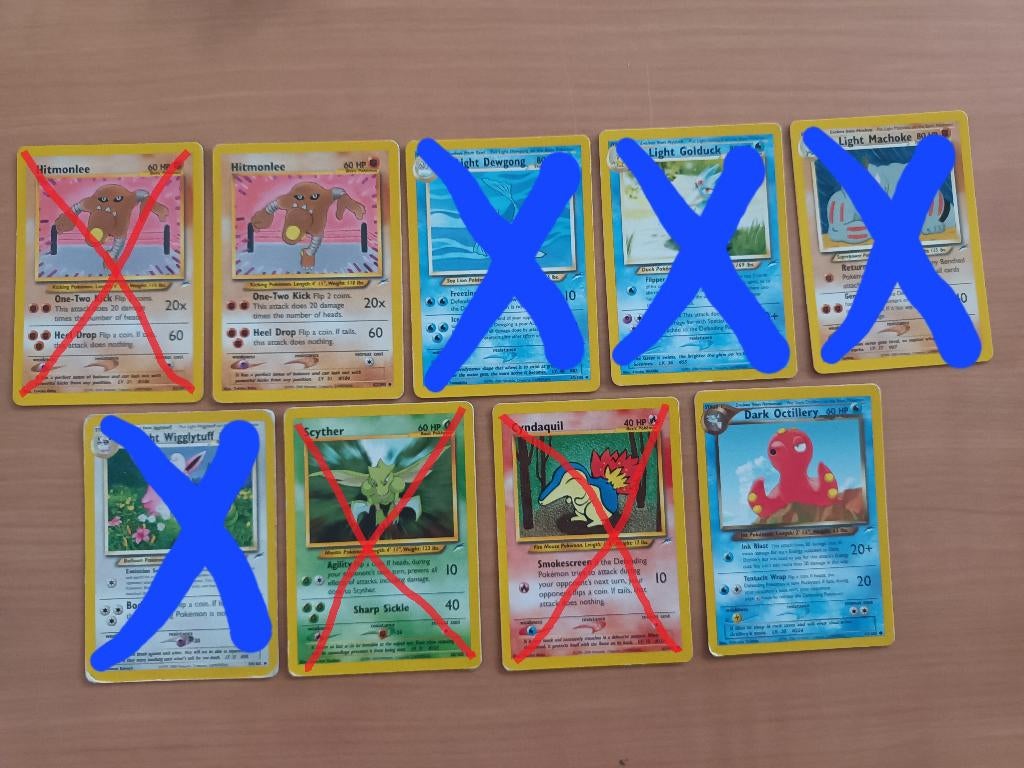 Pokémon Neo Destiny set (februari 2002), Ophalen of Verzenden, Zo goed als nieuw, Meerdere kaarten