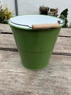 Groene emaille emmer vintage jaren 40-50-60 midcentury €15, Antiek en Kunst, Antiek | Emaille, Ophalen of Verzenden