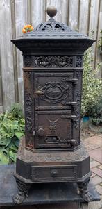 Oude Magny kachel, Huis en Inrichting, Ophalen, Gebruikt, Houtkachel, Vrijstaand