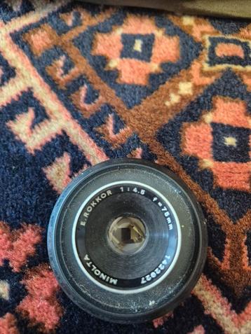 Minolta E.Rokkor 75mm 1:4.5 Lens - Goede Staat beschikbaar voor biedingen