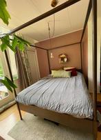 Stijlvol Hemelbed 160x200 - incl lattenbodem, Huis en Inrichting, Slaapkamer | Bedden, Ophalen, Gebruikt, Bruin, Tweepersoons