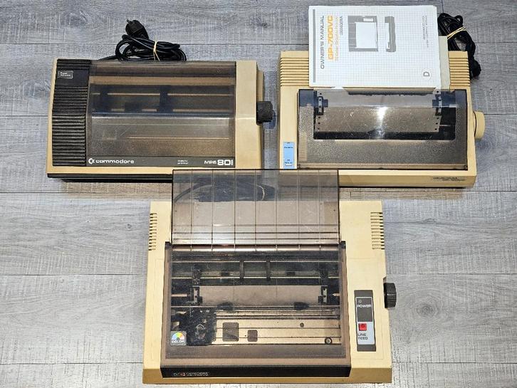 3x Commodore 64 Matrix Printer MPS 801 Seikosha Kleur en ZW, Computers en Software, Vintage Computers, Ophalen
