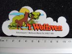 sticker vakantie park 't Wolfsven mierlo logo wolf, Verzenden, Zo goed als nieuw, Bedrijf of Vereniging