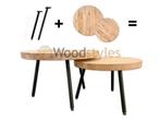 Massief eiken tafelblad | Rond | Salontafels en eettafels, 100 tot 150 cm, Verzenden, Nieuw, 50 tot 100 cm