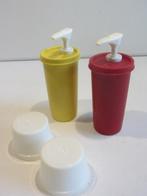 tupperware Dispensers mosterd en ketchup, Ophalen of Verzenden, Gebruikt, Rood, Overige typen