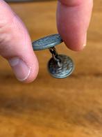 Zilveren gulden wilhelmina manchet knopen, Ophalen of Verzenden, Nederland, Munten