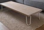Hardhouten salontafel, rechthoekig, zeer stevig, poten staal, Huis en Inrichting, Tafels | Salontafels, Ophalen, 100 tot 150 cm