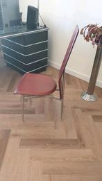 tuigleer bekleed . Merk fasem itiliaans design, Huis en Inrichting, Stoelen, Ophalen, Gebruikt, Design, Metaal