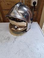 Cgf gallet brandweerhelm Frankrijk Chroom zilver goudvizier, Ophalen of Verzenden, Overige soorten, Overige gebieden, Helm of Baret