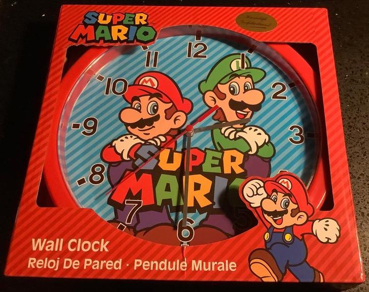 Super Mario Kinderkamer Kunststof Wandklok 25CM Nieuw, Kinderen en Baby's, Kinderkamer | Inrichting en Decoratie, Nieuw, Klok