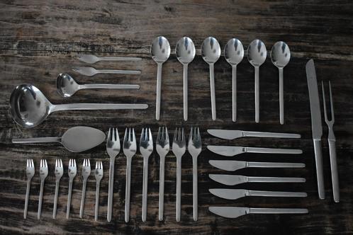 Gero Zilduro 770 Avanti 6 persoons diner cassette & taartset, Huis en Inrichting, Keuken | Bestek, Gebruikt, Bestekset, Rvs of Chroom