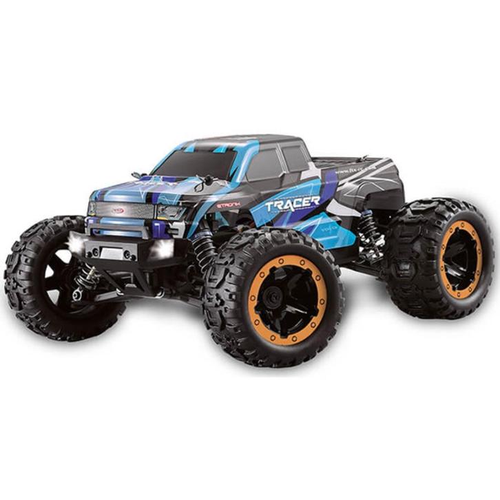 FTX TRACER 1/16 4WD MONSTER TRUCK RTR - BLUE, Hobby en Vrije tijd, Modelbouw | Radiografisch | Auto's, Nieuw, Auto offroad, Overige schalen