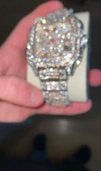 Moissanite Horloge, Staal, Polshorloge, Zo goed als nieuw, Ophalen