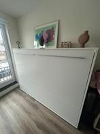 Compact uitklapbed te koop, Ophalen, Gebruikt, Wit, 140 cm