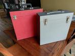 Vintage platenkoffers jaren 60, Ophalen of Verzenden, Gebruikt, 12 inch